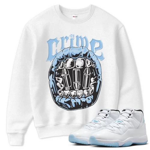 TeeVivo Sweatshirt Match Air Jordan 11 Retro Legend Blue Crime – Air Jordan 11 Sweatshirt, AJ11 Sweatshirt