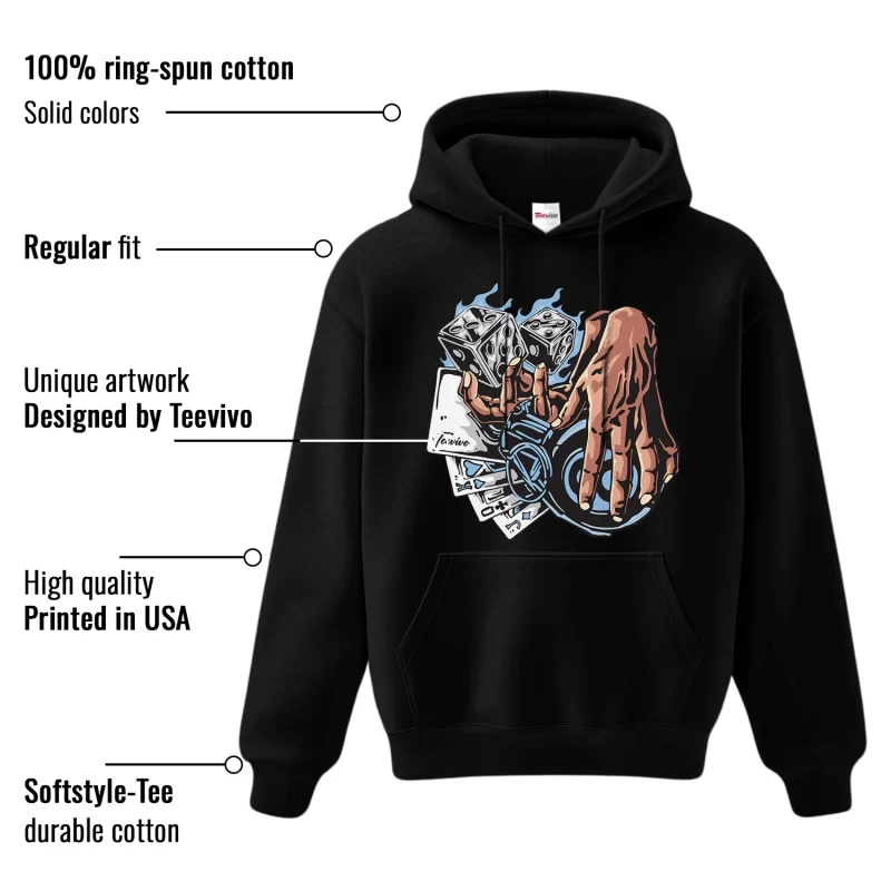 TeeVivo Hoodie Match Air Jordan 11 Retro Legend Blue Gambling – Air Jordan 11 Hoodie, AJ11 Hoodie