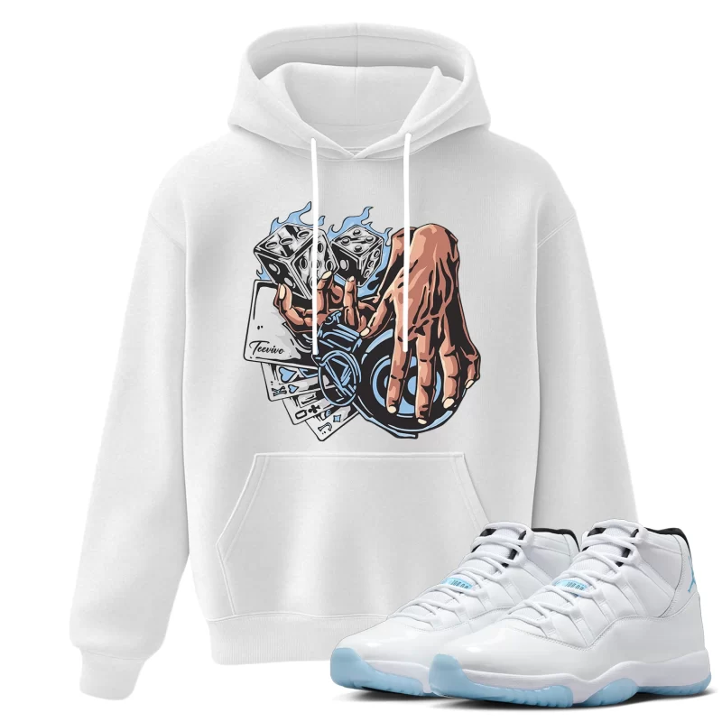 TeeVivo Hoodie Match Air Jordan 11 Retro Legend Blue Gambling – Air Jordan 11 Hoodie, AJ11 Hoodie