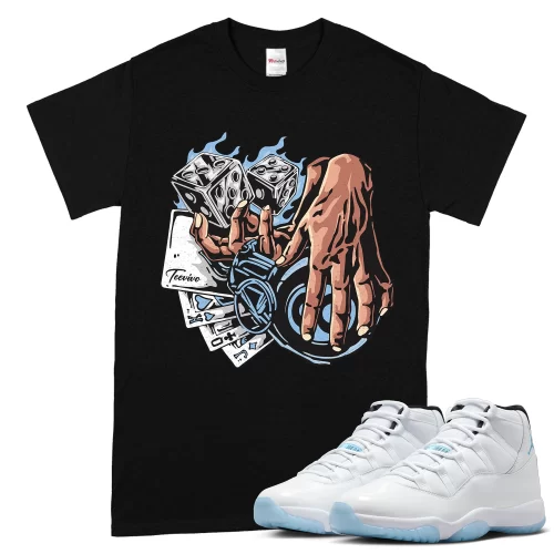 TeeVivo T-Shirt Match Air Jordan 11 Retro Legend Blue Gambling – Air Jordan 11 Shirt, AJ11 Shirt