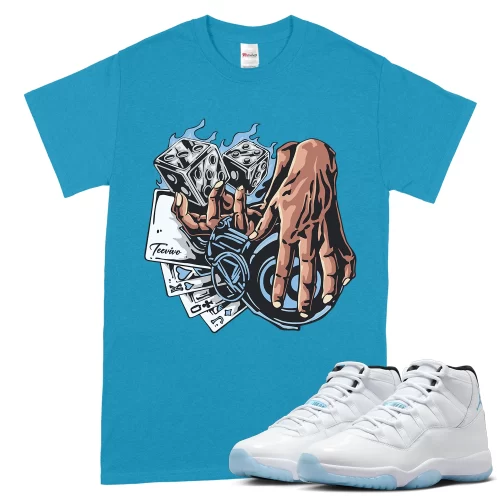 TeeVivo T-Shirt Match Air Jordan 11 Retro Legend Blue Gambling – Air Jordan 11 Shirt, AJ11 Shirt
