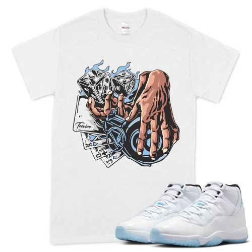 TeeVivo T-Shirt Match Air Jordan 11 Retro Legend Blue Gambling – Air Jordan 11 Shirt, AJ11 Shirt