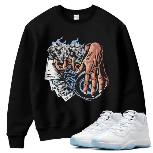 TeeVivo Sweatshirt Match Air Jordan 11 Retro Legend Blue Gambling – Air Jordan 11 Sweatshirt, AJ11 Sweatshirt