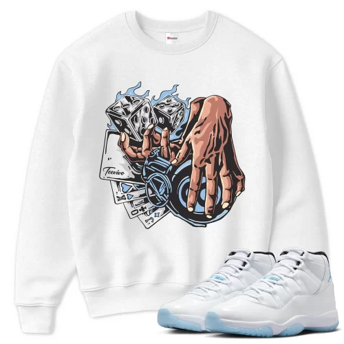 TeeVivo Sweatshirt Match Air Jordan 11 Retro Legend Blue Gambling – Air Jordan 11 Sweatshirt, AJ11 Sweatshirt