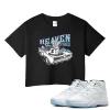 TeeVivo Crop Top Match Air Jordan 11 Retro Legend Blue Heaven vibes – Air Jordan 11 Crop Top, AJ11 Crop Top