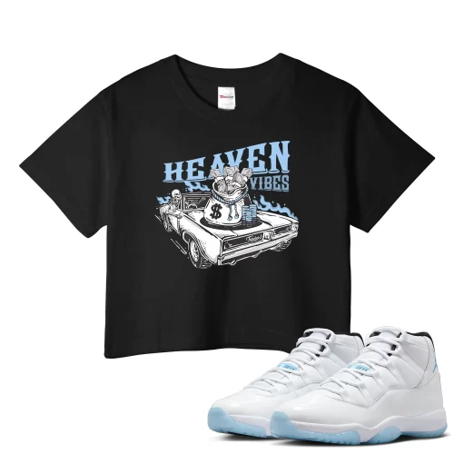 TeeVivo Crop Top Match Air Jordan 11 Retro Legend Blue Heaven vibes – Air Jordan 11 Crop Top, AJ11 Crop Top