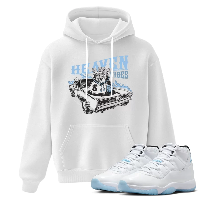 TeeVivo Hoodie Match Air Jordan 11 Retro Legend Blue Heaven vibes – Air Jordan 11 Hoodie, AJ11 Hoodie