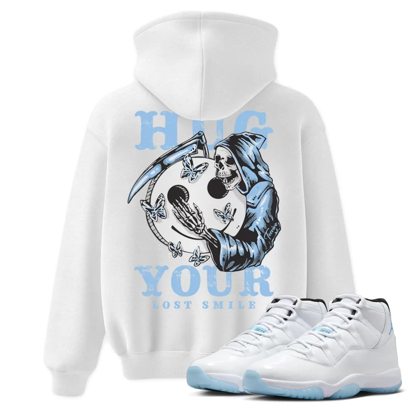 TeeVivo Hoodie Match Air Jordan 11 Retro Legend Blue Hug your lost smile – Air Jordan 11 Hoodie, AJ11 Hoodie
