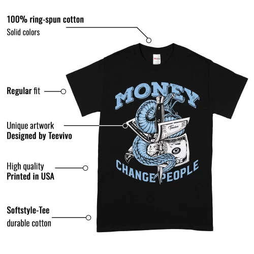 TeeVivo T-Shirt Match Air Jordan 11 Retro Legend Blue Money change people – Air Jordan 11 Shirt, AJ11 Shirt