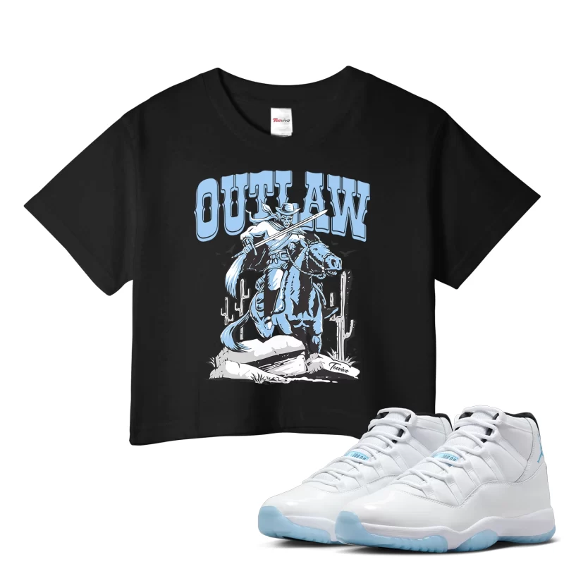 TeeVivo Crop Top Match Air Jordan 11 Retro Legend Blue Outlaw – Air Jordan 11 Crop Top, AJ11 Crop Top