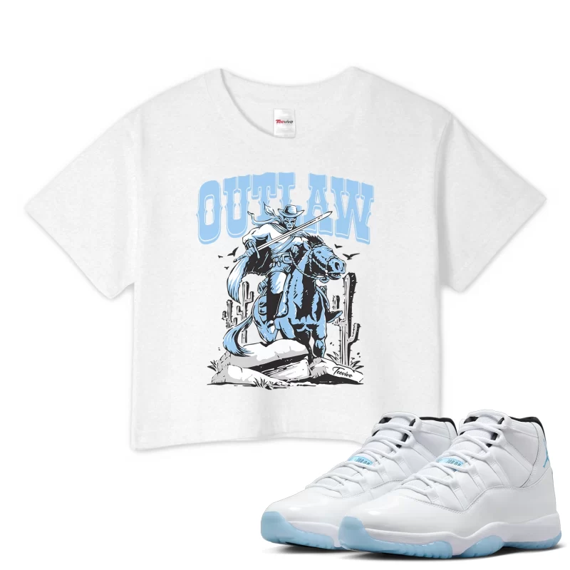 TeeVivo Crop Top Match Air Jordan 11 Retro Legend Blue Outlaw – Air Jordan 11 Crop Top, AJ11 Crop Top