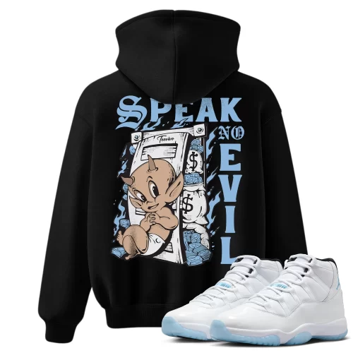 TeeVivo Hoodie Match Air Jordan 11 Retro Legend Blue Speak no evil – Air Jordan 11 Hoodie, AJ11 Hoodie