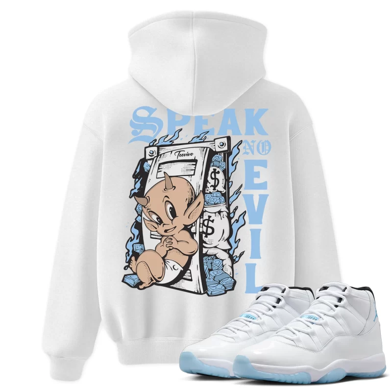 TeeVivo Hoodie Match Air Jordan 11 Retro Legend Blue Speak no evil – Air Jordan 11 Hoodie, AJ11 Hoodie
