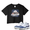 TeeVivo Crop Top Match Air Jordan 11 Retro Low Diffused Blue Blessed – Air Jordan 11 Crop Top, AJ11 Crop Top