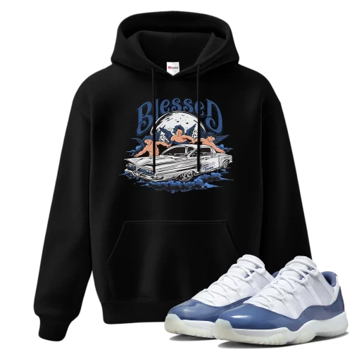 TeeVivo Hoodie Match Air Jordan 11 Retro Low Diffused Blue Blessed – Air Jordan 11 Hoodie, AJ11 Hoodie