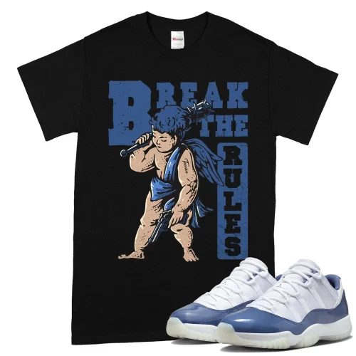 TeeVivo T-Shirt Match Air Jordan 11 Retro Low Diffused Blue Break the rules – Air Jordan 11 Shirt, AJ11 Shirt