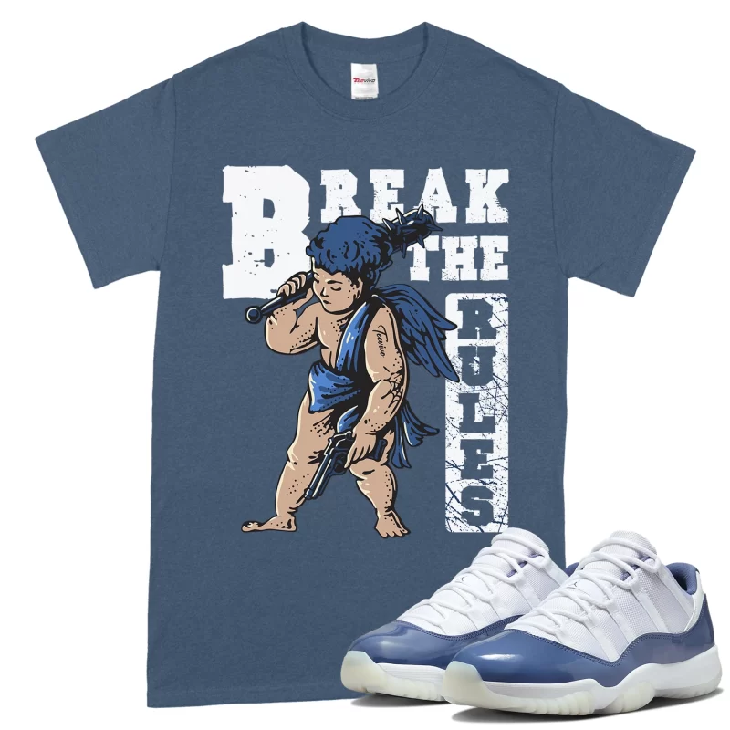 TeeVivo T-Shirt Match Air Jordan 11 Retro Low Diffused Blue Break the rules – Air Jordan 11 Shirt, AJ11 Shirt