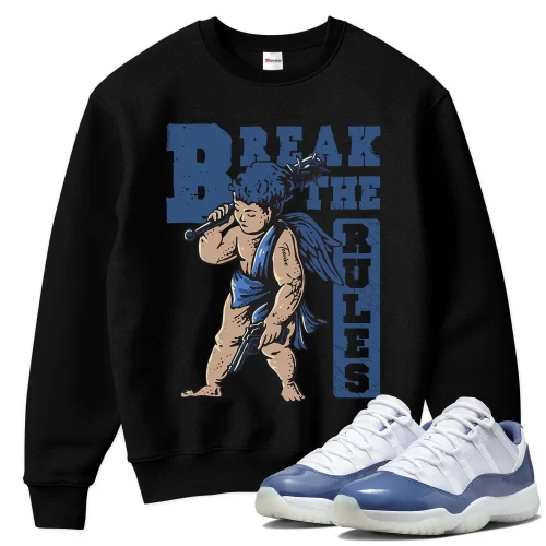 TeeVivo Sweatshirt Match Air Jordan 11 Retro Low Diffused Blue Break the rules – Air Jordan 11 Sweatshirt, AJ11 Sweatshirt