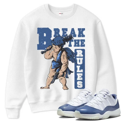 TeeVivo Sweatshirt Match Air Jordan 11 Retro Low Diffused Blue Break the rules – Air Jordan 11 Sweatshirt, AJ11 Sweatshirt