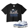 TeeVivo Crop Top Match Air Jordan 11 Retro Low Diffused Blue Burning the ground – Air Jordan 11 Crop Top, AJ11 Crop Top