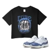 TeeVivo Crop Top Match Air Jordan 11 Retro Low Diffused Blue Crime – Air Jordan 11 Crop Top, AJ11 Crop Top