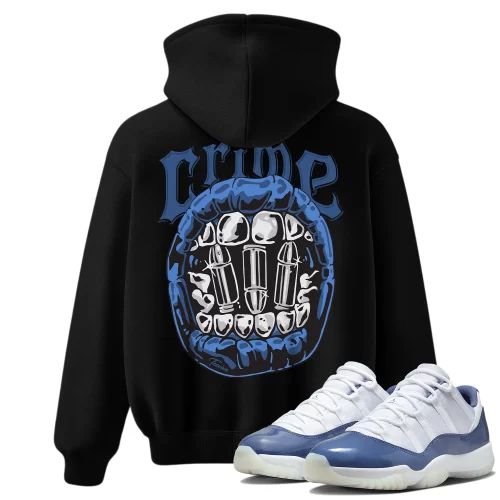TeeVivo Hoodie Match Air Jordan 11 Retro Low Diffused Blue Crime – Air Jordan 11 Hoodie, AJ11 Hoodie