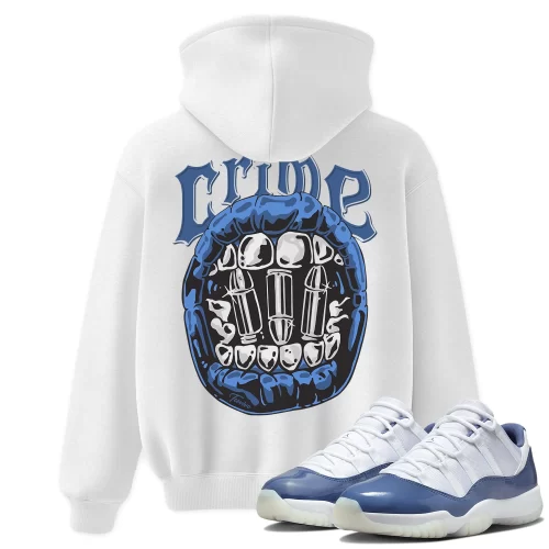 TeeVivo Hoodie Match Air Jordan 11 Retro Low Diffused Blue Crime – Air Jordan 11 Hoodie, AJ11 Hoodie