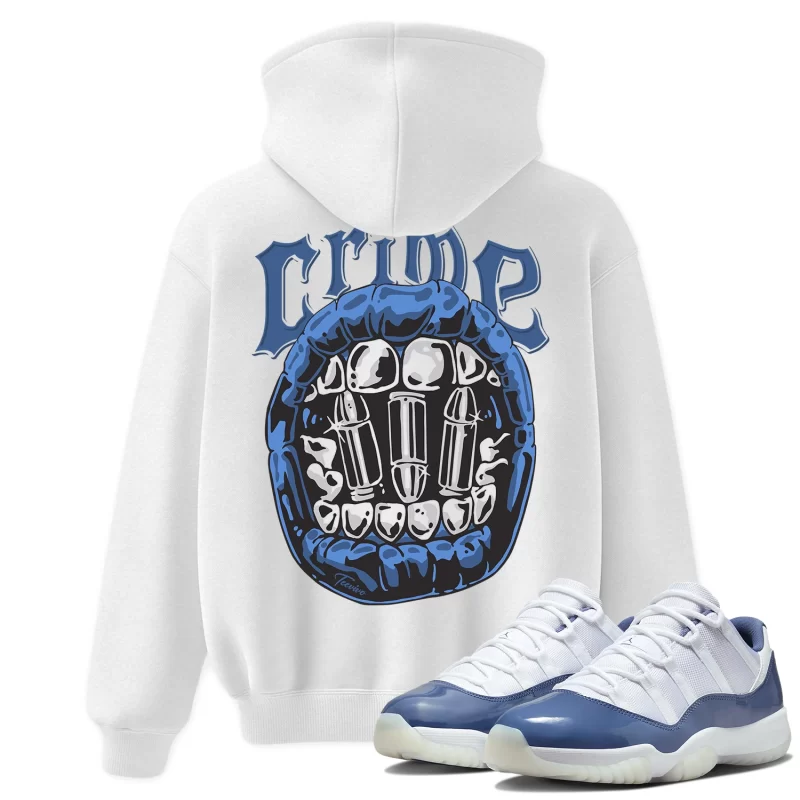 TeeVivo Hoodie Match Air Jordan 11 Retro Low Diffused Blue Crime – Air Jordan 11 Hoodie, AJ11 Hoodie