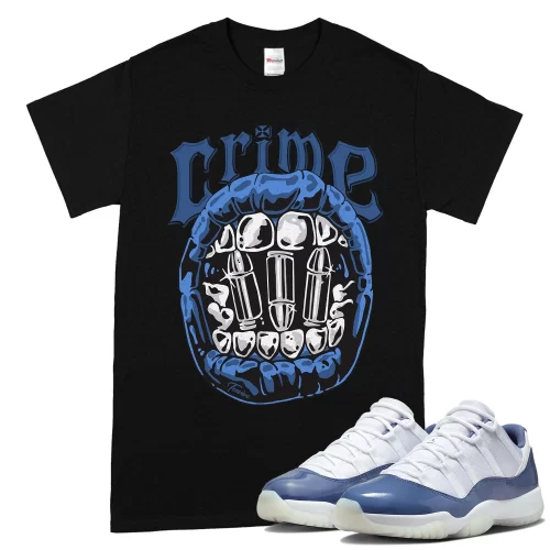 TeeVivo T-Shirt Match Air Jordan 11 Retro Low Diffused Blue Crime – Air Jordan 11 Shirt, AJ11 Shirt