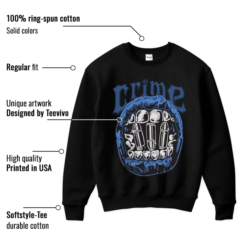 TeeVivo Sweatshirt Match Air Jordan 11 Retro Low Diffused Blue Crime – Air Jordan 11 Sweatshirt, AJ11 Sweatshirt