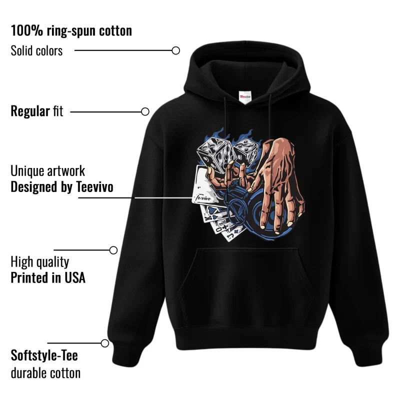 TeeVivo Hoodie Match Air Jordan 11 Retro Low Diffused Blue Gambling – Air Jordan 11 Hoodie, AJ11 Hoodie