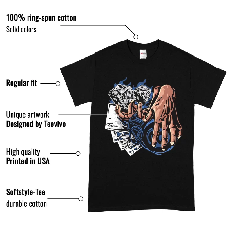 TeeVivo T-Shirt Match Air Jordan 11 Retro Low Diffused Blue Gambling – Air Jordan 11 Shirt, AJ11 Shirt