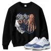 TeeVivo Sweatshirt Match Air Jordan 11 Retro Low Diffused Blue Gambling – Air Jordan 11 Sweatshirt, AJ11 Sweatshirt