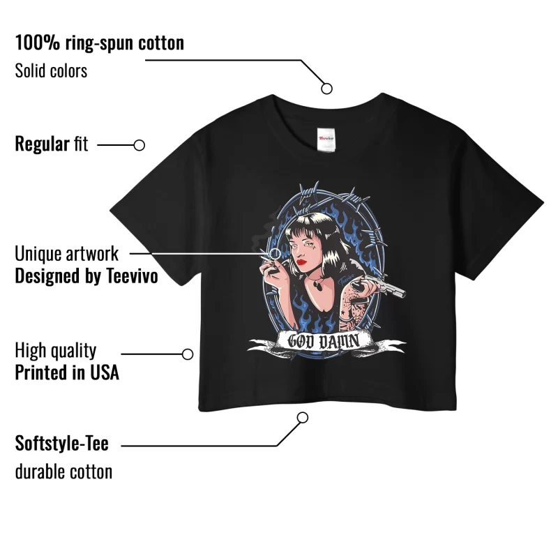 TeeVivo Crop Top Match Air Jordan 11 Retro Low Diffused Blue God Daaamn – Air Jordan 11 Crop Top, AJ11 Crop Top