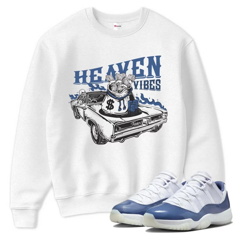 TeeVivo Sweatshirt Match Air Jordan 11 Retro Low Diffused Blue Heaven vibes – Air Jordan 11 Sweatshirt, AJ11 Sweatshirt