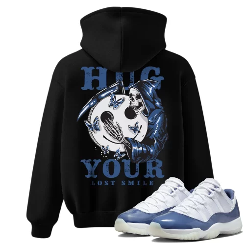 TeeVivo Hoodie Match Air Jordan 11 Retro Low Diffused Blue Hug your lost smile – Air Jordan 11 Hoodie, AJ11 Hoodie