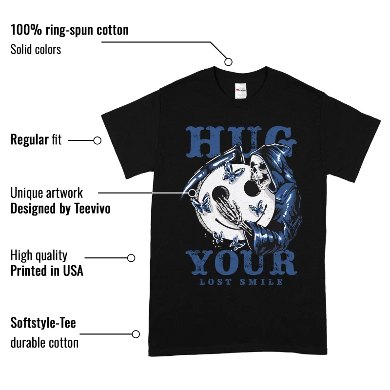 TeeVivo T-Shirt Match Air Jordan 11 Retro Low Diffused Blue Hug your lost smile – Air Jordan 11 Shirt, AJ11 Shirt