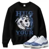 TeeVivo Sweatshirt Match Air Jordan 11 Retro Low Diffused Blue Hug your lost smile – Air Jordan 11 Sweatshirt, AJ11 Sweatshirt