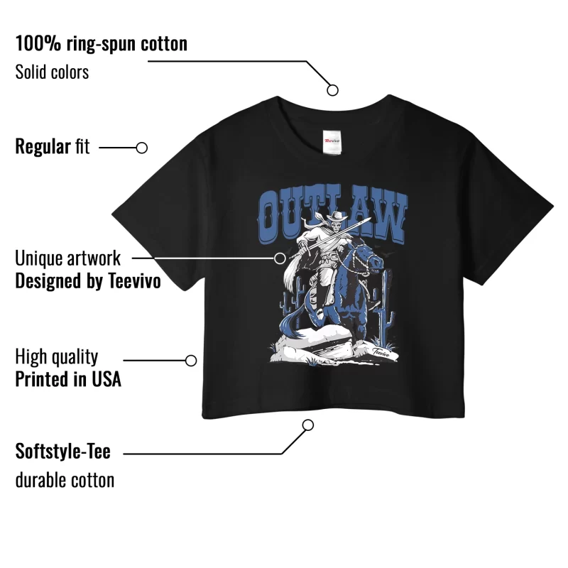 TeeVivo Crop Top Match Air Jordan 11 Retro Low Diffused Blue Outlaw – Air Jordan 11 Crop Top, AJ11 Crop Top