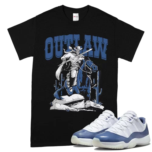 TeeVivo T-Shirt Match Air Jordan 11 Retro Low Diffused Blue Outlaw – Air Jordan 11 Shirt, AJ11 Shirt