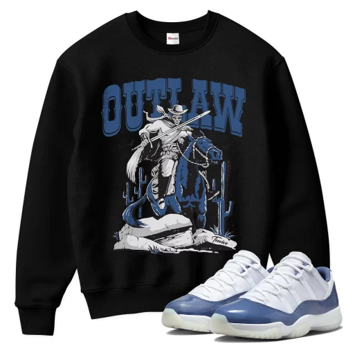 TeeVivo Sweatshirt Match Air Jordan 11 Retro Low Diffused Blue Outlaw – Air Jordan 11 Sweatshirt, AJ11 Sweatshirt