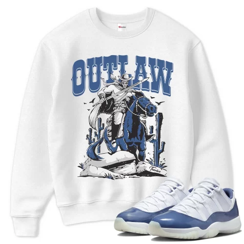 TeeVivo Sweatshirt Match Air Jordan 11 Retro Low Diffused Blue Outlaw – Air Jordan 11 Sweatshirt, AJ11 Sweatshirt