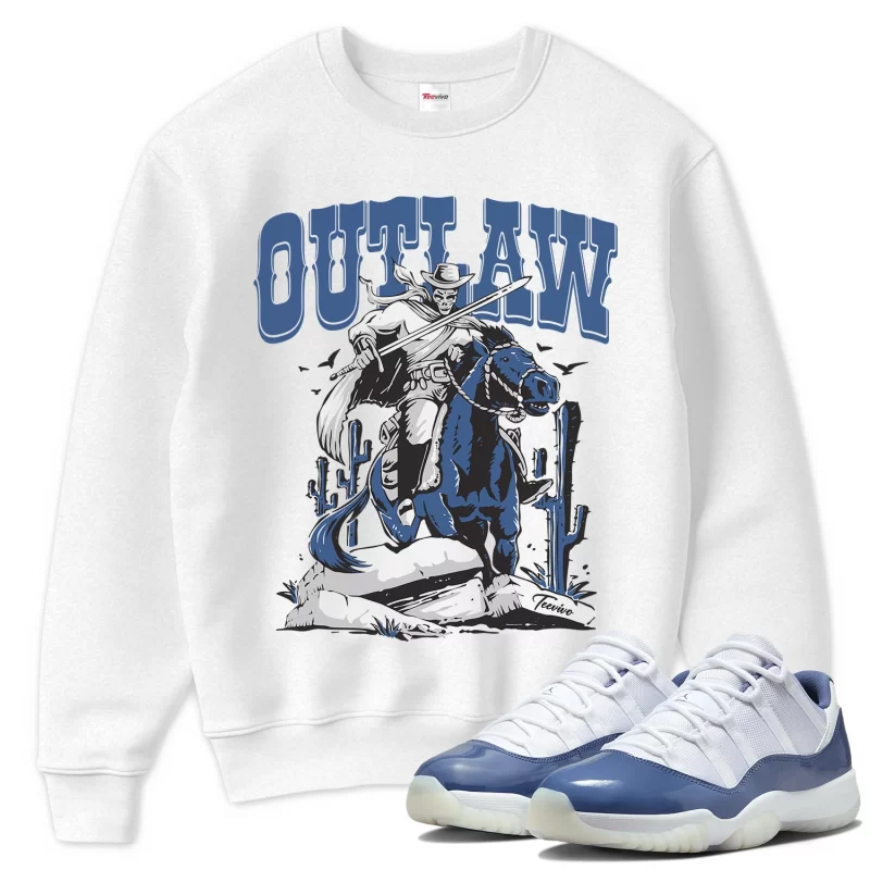 TeeVivo Sweatshirt Match Air Jordan 11 Retro Low Diffused Blue Outlaw – Air Jordan 11 Sweatshirt, AJ11 Sweatshirt