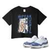 TeeVivo Crop Top Match Air Jordan 11 Retro Low Diffused Blue Speak no evil – Air Jordan 11 Crop Top, AJ11 Crop Top