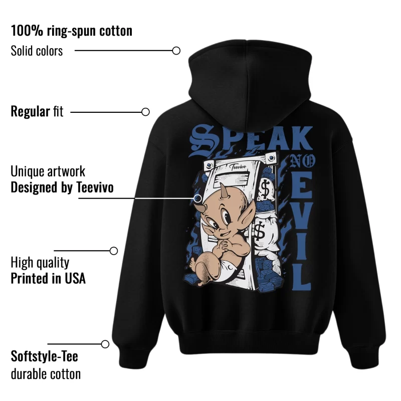 TeeVivo Hoodie Match Air Jordan 11 Retro Low Diffused Blue Speak no evil – Air Jordan 11 Hoodie, AJ11 Hoodie