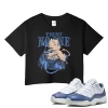TeeVivo Crop Top Match Air Jordan 11 Retro Low Diffused Blue Trust no one – Air Jordan 11 Crop Top, AJ11 Crop Top