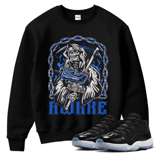 TeeVivo Sweatshirt Match Air Jordan 11 Retro Low Space Jam Awake – Air Jordan 11 Sweatshirt, AJ11 Sweatshirt