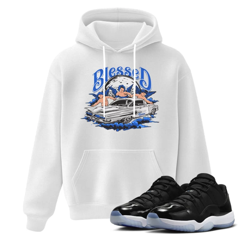 TeeVivo Hoodie Match Air Jordan 11 Retro Low Space Jam Blessed – Air Jordan 11 Hoodie, AJ11 Hoodie
