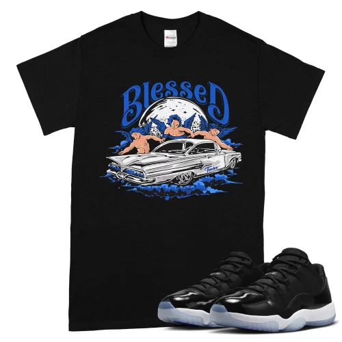 TeeVivo T-Shirt Match Air Jordan 11 Retro Low Space Jam Blessed – Air Jordan 11 Shirt, AJ11 Shirt