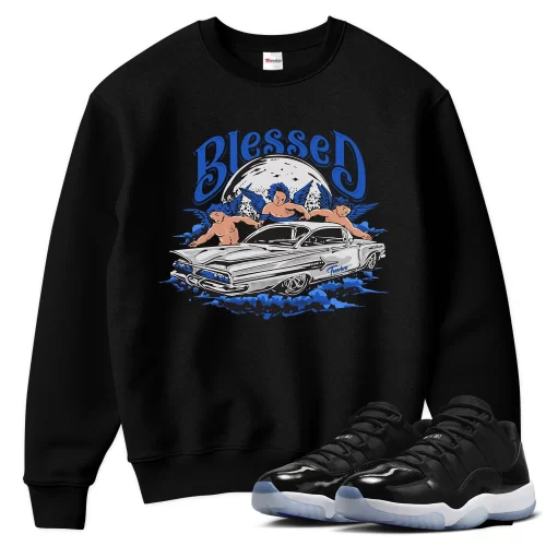 TeeVivo Sweatshirt Match Air Jordan 11 Retro Low Space Jam Blessed – Air Jordan 11 Sweatshirt, AJ11 Sweatshirt